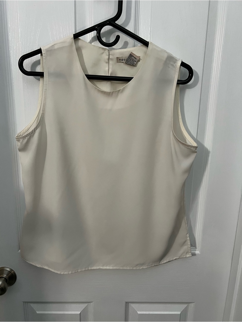 Notations Cream Sleeveless Shell Top